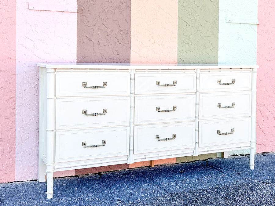 Palm Beach Style Faux Bamboo Dresser