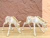 Pair of Gold Lenox Zebras