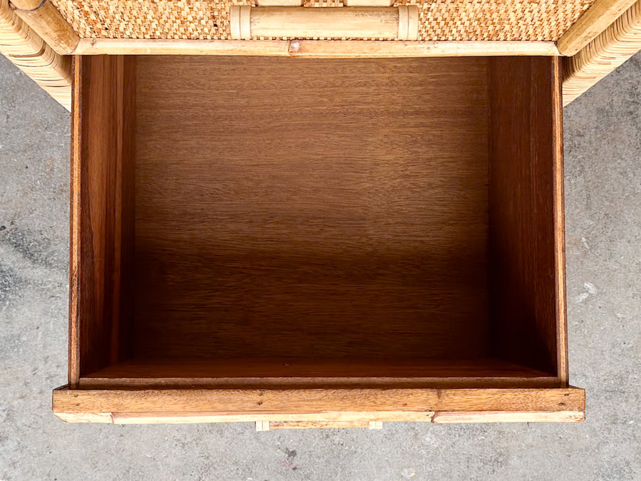 Coastal Rattan Wrapped Desk