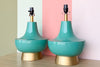Pair of Mod Turquoise Lamps