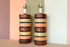 Pair of 70s Chic Stripe Lamps