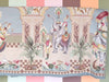 Whimsical Elephant and Monkey Needlepoint Rug