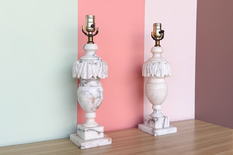 Pair of Italian Alabaster Lamps