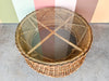 Round Braided Rattan Coffee Table