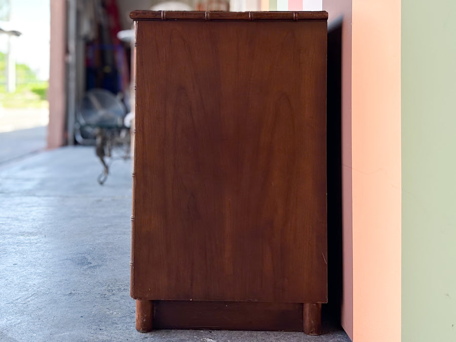 Handsome Drexel Faux Bamboo Credenza