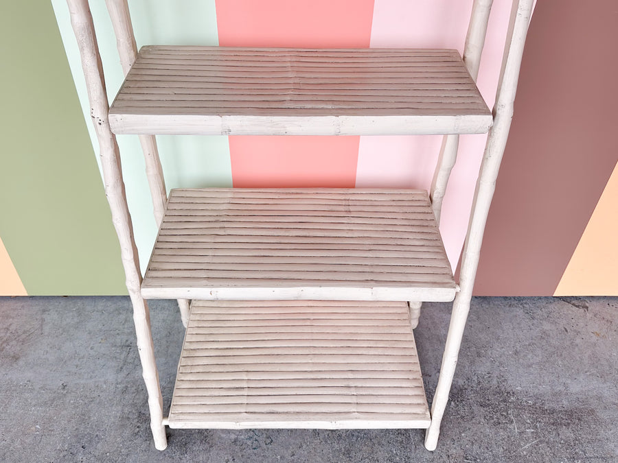 Coastal Rattan Leaning Etagere