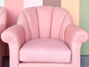 Pair of Pink Chic Thomasville Scallop Back Chairs