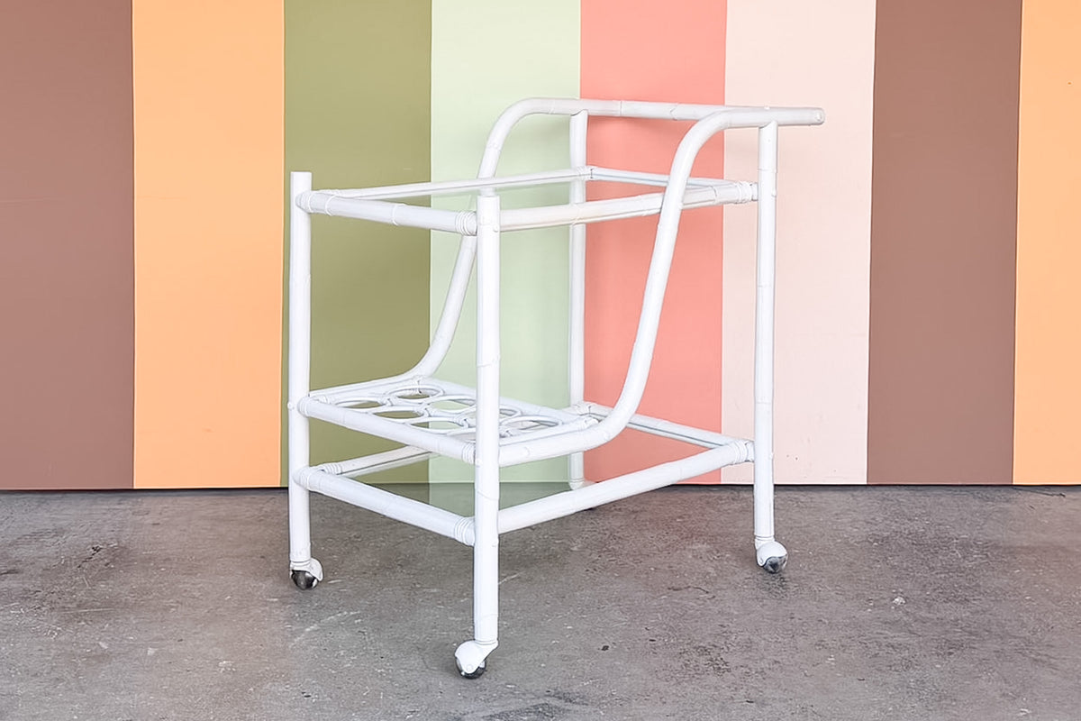 Coastal Rattan Bar Cart