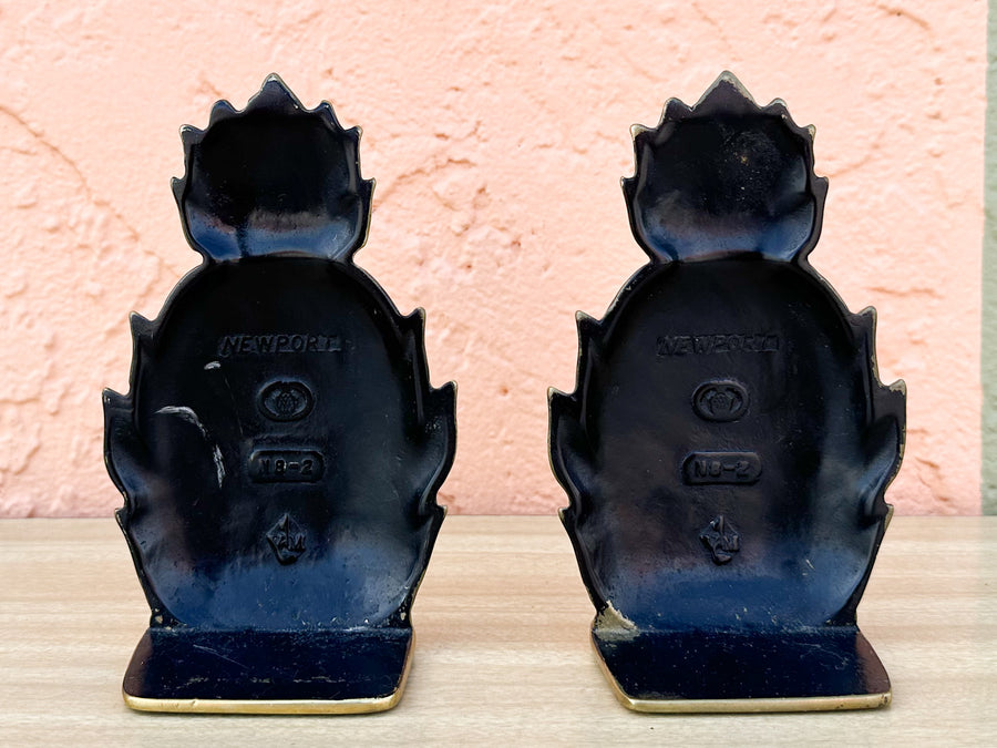 Pair of Brass Pineapple Bookends
