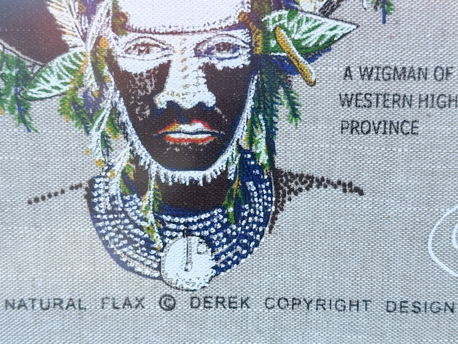 Papua New Guinea Framed Linen Art
