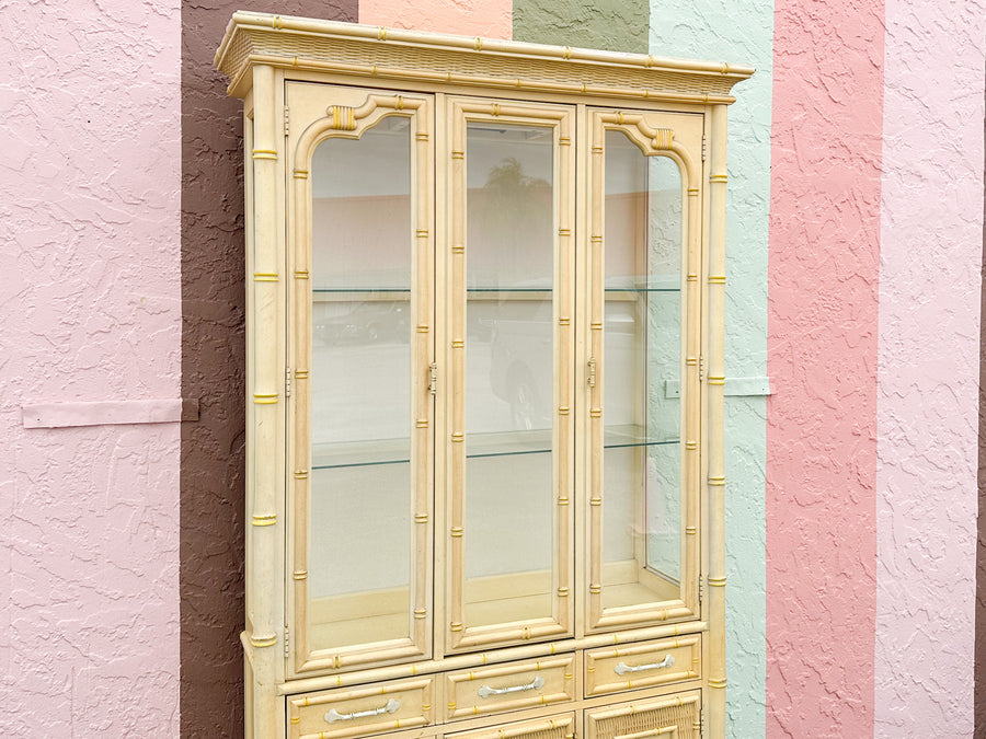 Stanley Faux Bamboo Cabinet