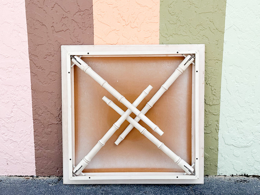 Faux Bamboo Folding Game Table
