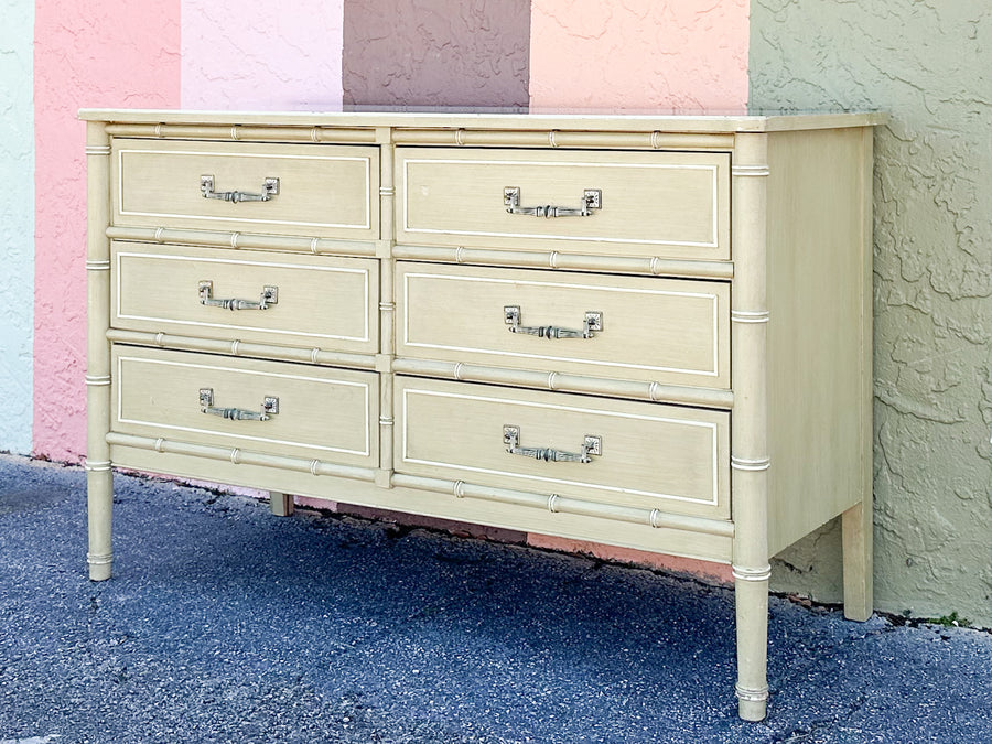 Henry Link Faux Bamboo Double Dresser