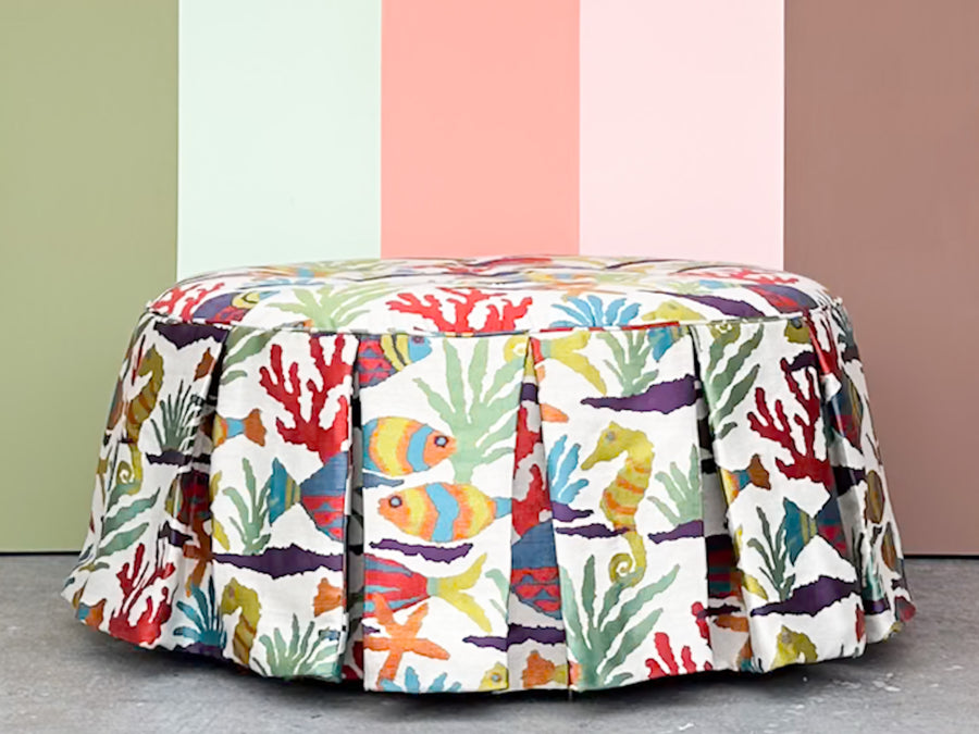 Sea Life Upholstered Ottoman