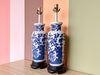 Pair of Blue and White Porcelain Lamps