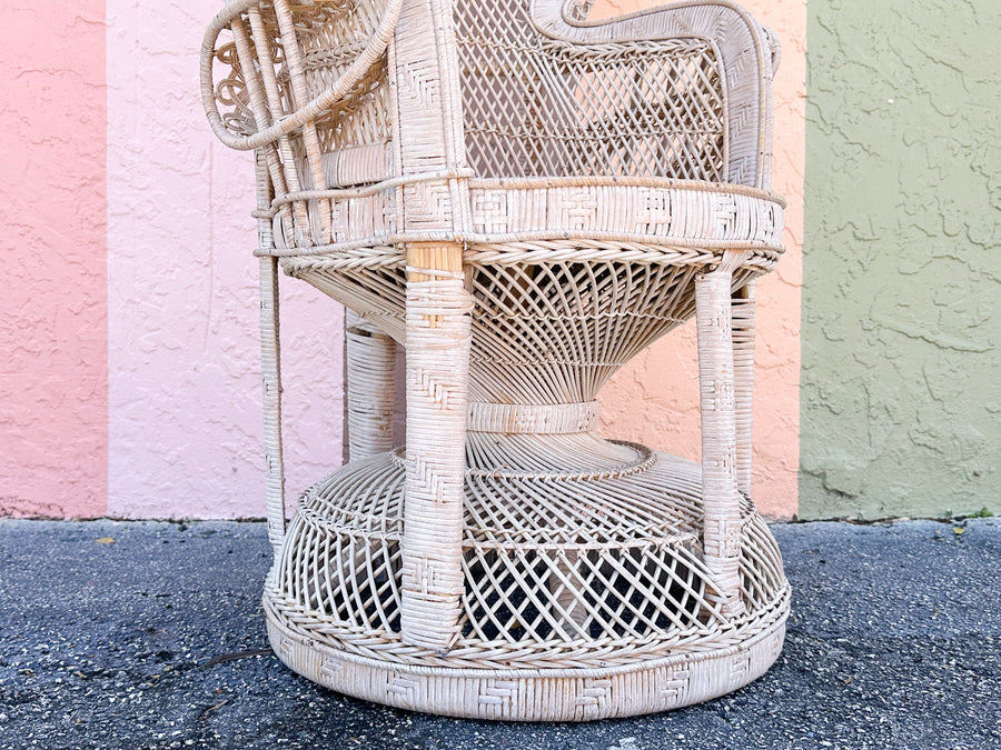 Coastal Chic Rattan Peacock Chair