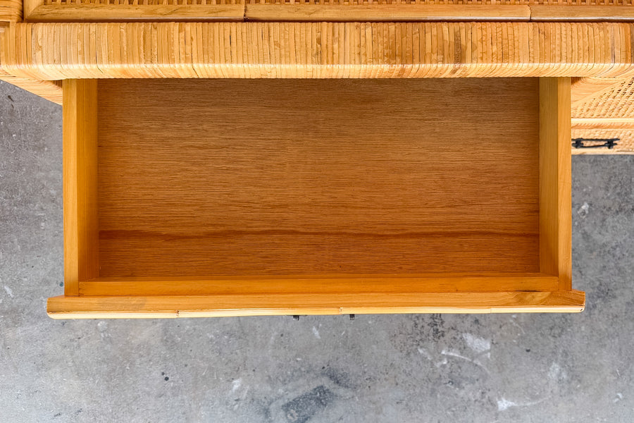 Island Style Rattan Wrapped Desk