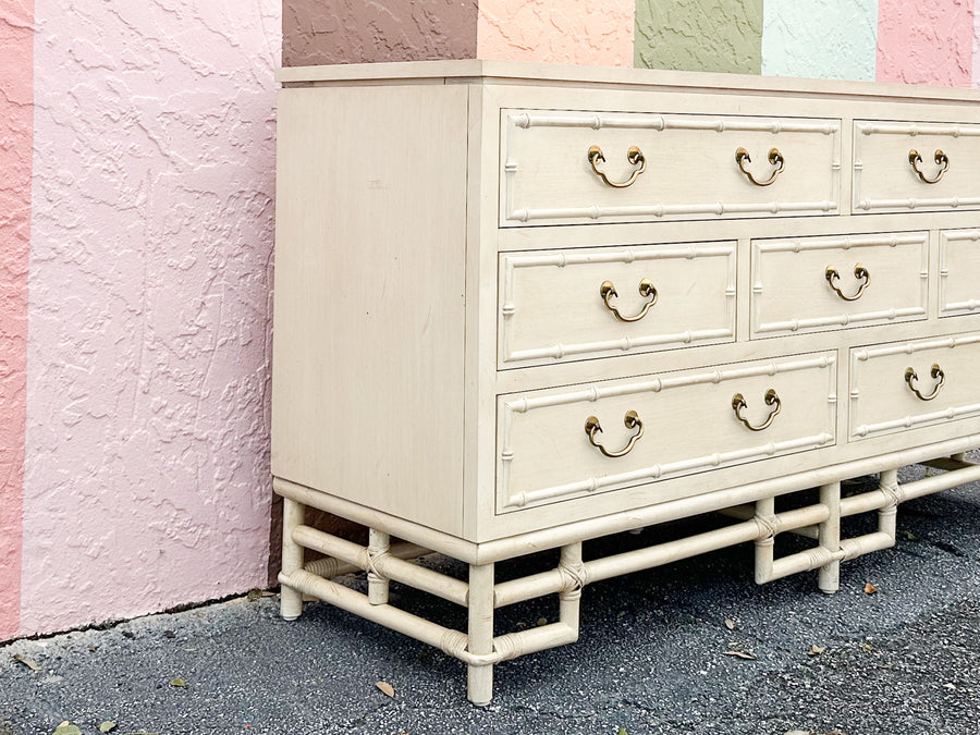 Ficks Reed Faux Bamboo and Rattan Dresser
