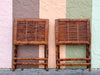 Pair of Tortoiseshell Bamboo Folding Trays