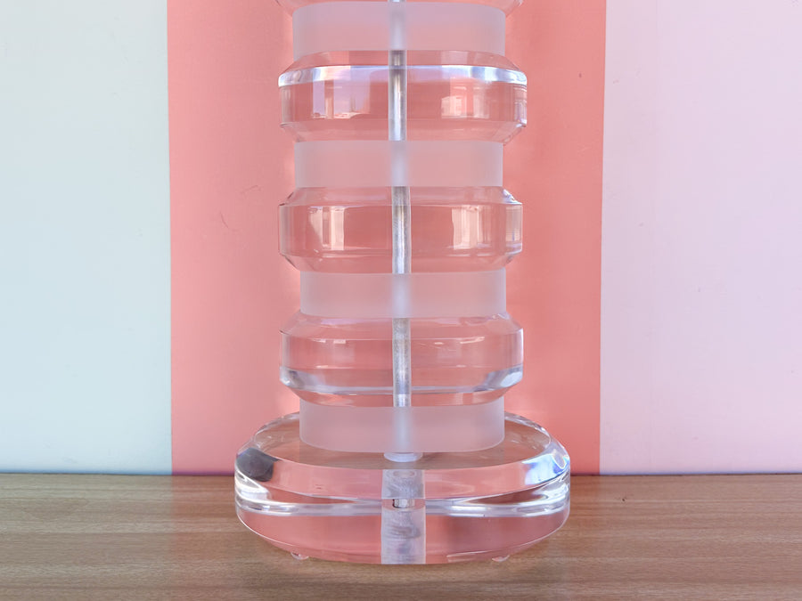 Glam Lucite Stacked Lamp