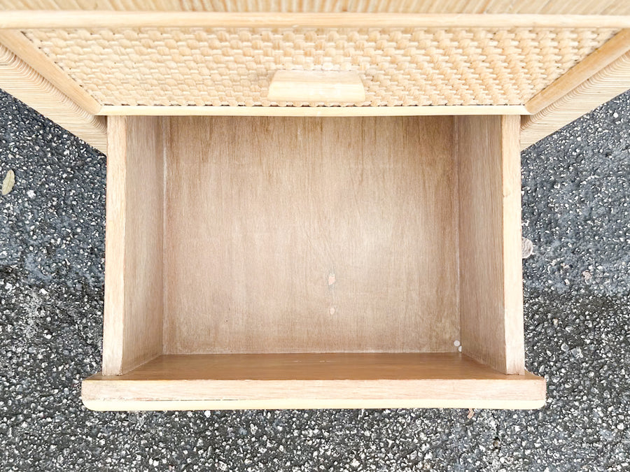 Coastal Style Rattan Wrapped Desk