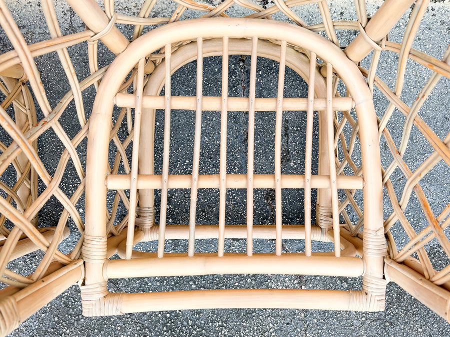 Pair of Ficks Reed Rattan Barrel Chairs