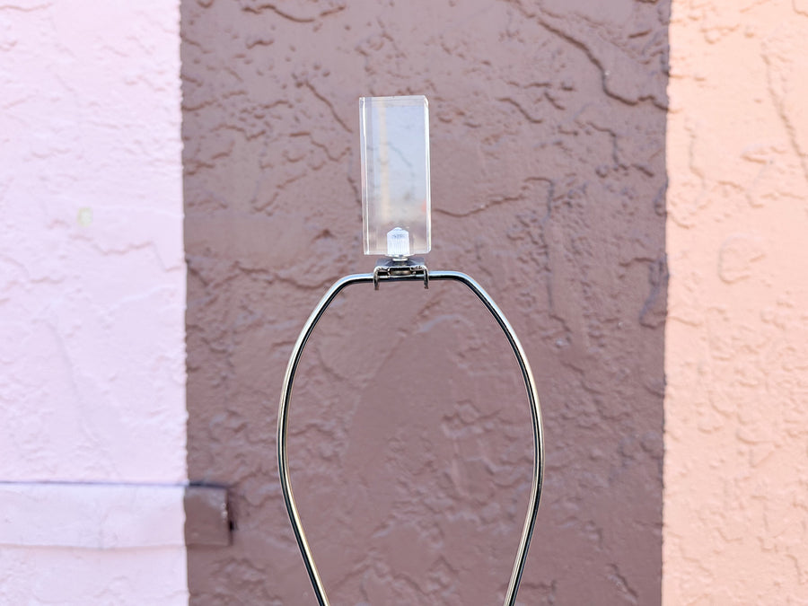 Fab Lucite Floor Lamp and Magazine Rack