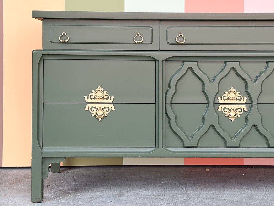 Olive Green Ming Style Dresser