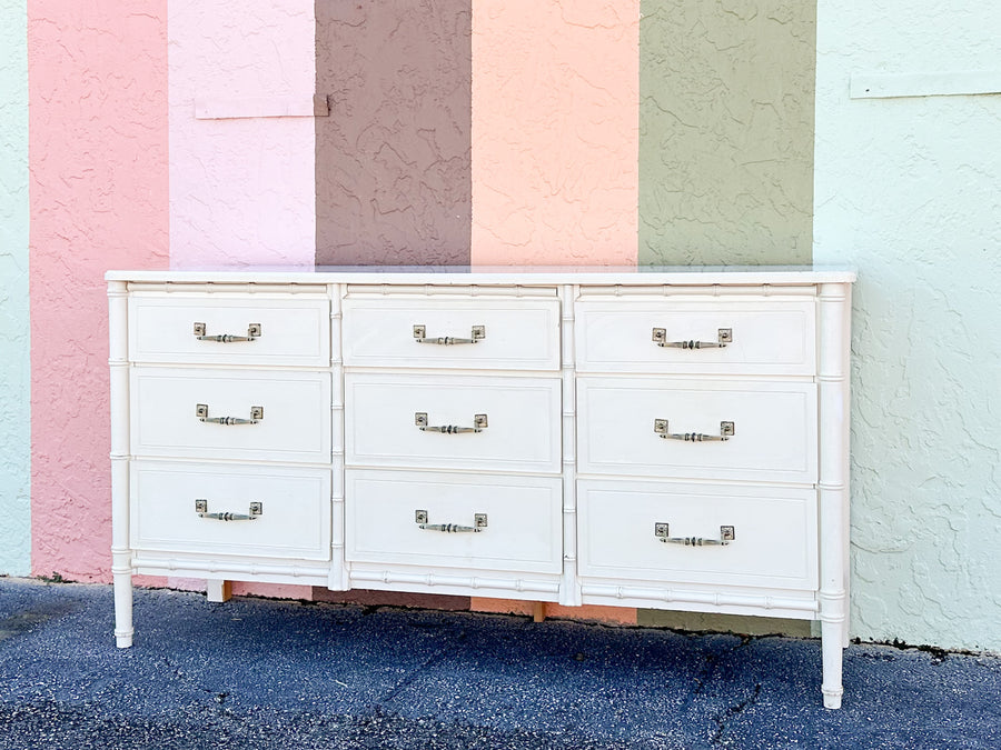 Palm Beach Style Faux Bamboo Dresser