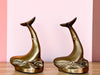 Brass Whale Bookends