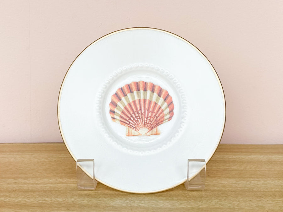 Set of Three Petite Decoupage Shell Plates