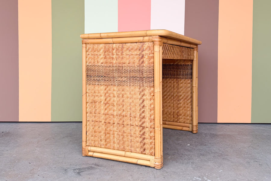 Cute Woven Rattan Desk