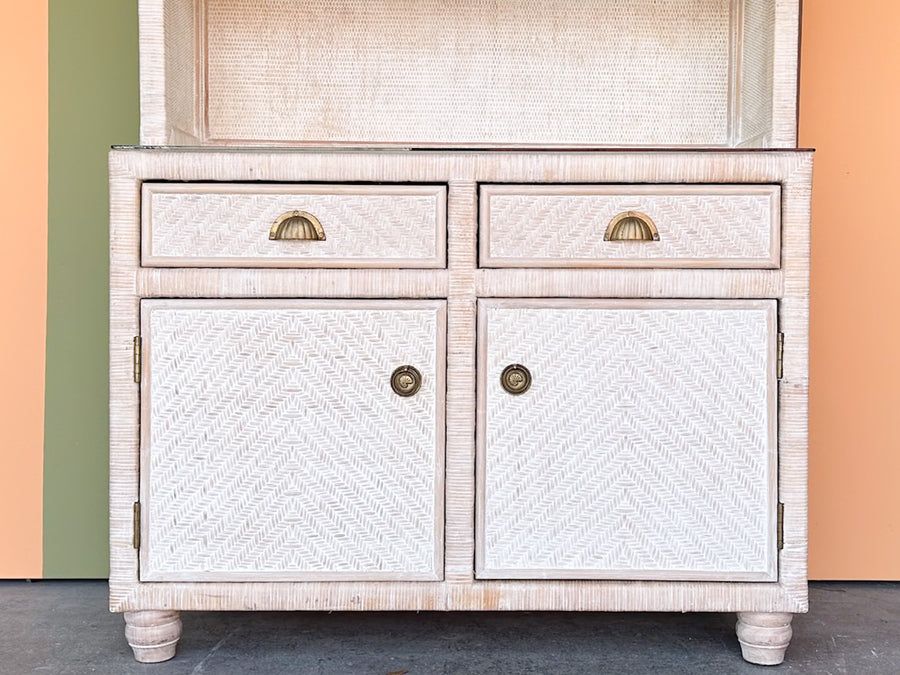 Coastal Rattan Wrapped Hutch