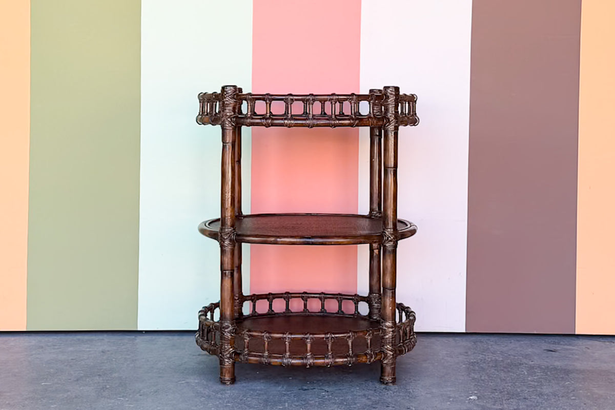 West Indies Style Rattan Side Table