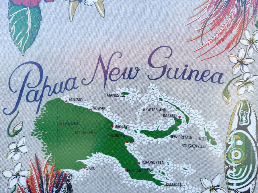 Papua New Guinea Framed Linen Art