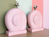 Pair of Pink Nautilus Lamps