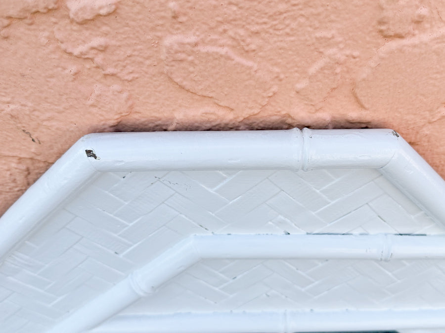 Faux Bamboo Octagon Mirror