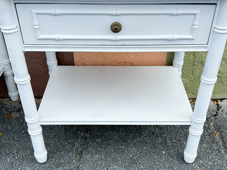 Pair of Faux Bamboo Nightstands