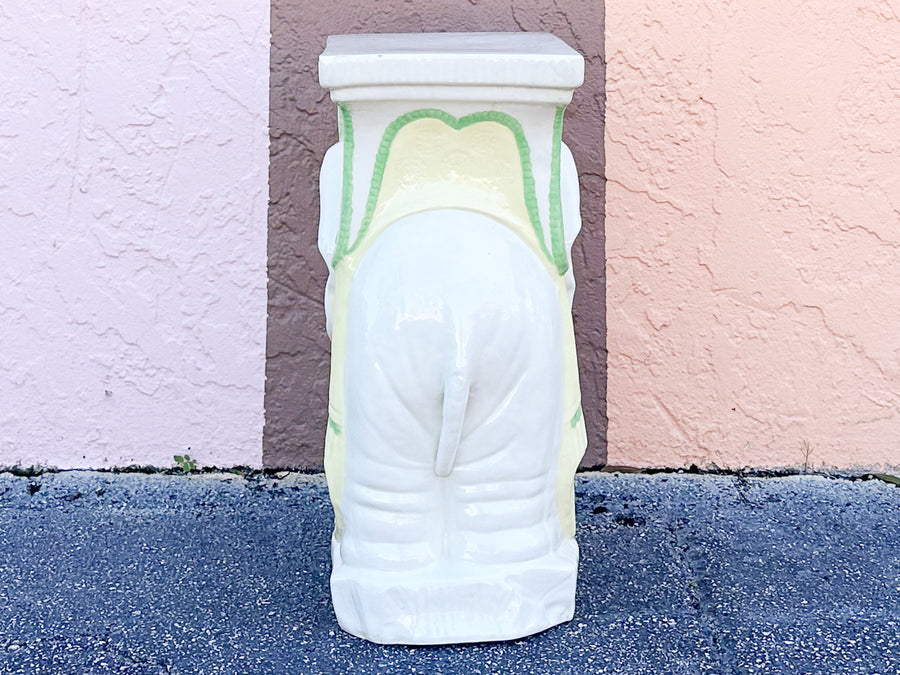 Ceramic Elephant Garden Seat