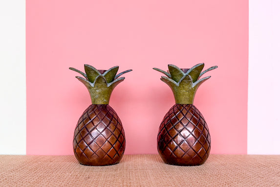 Pair of Pineapple Candle Holders