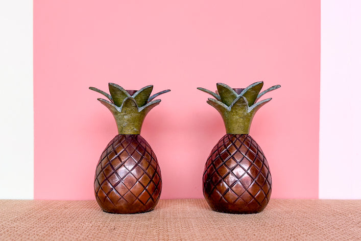 Pair of Pineapple Candle Holders