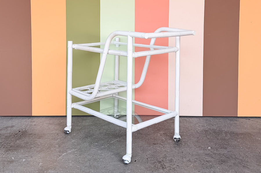 Coastal Rattan Bar Cart