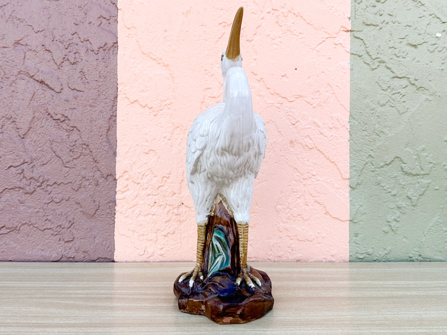 Pair of Ceramic Egrets