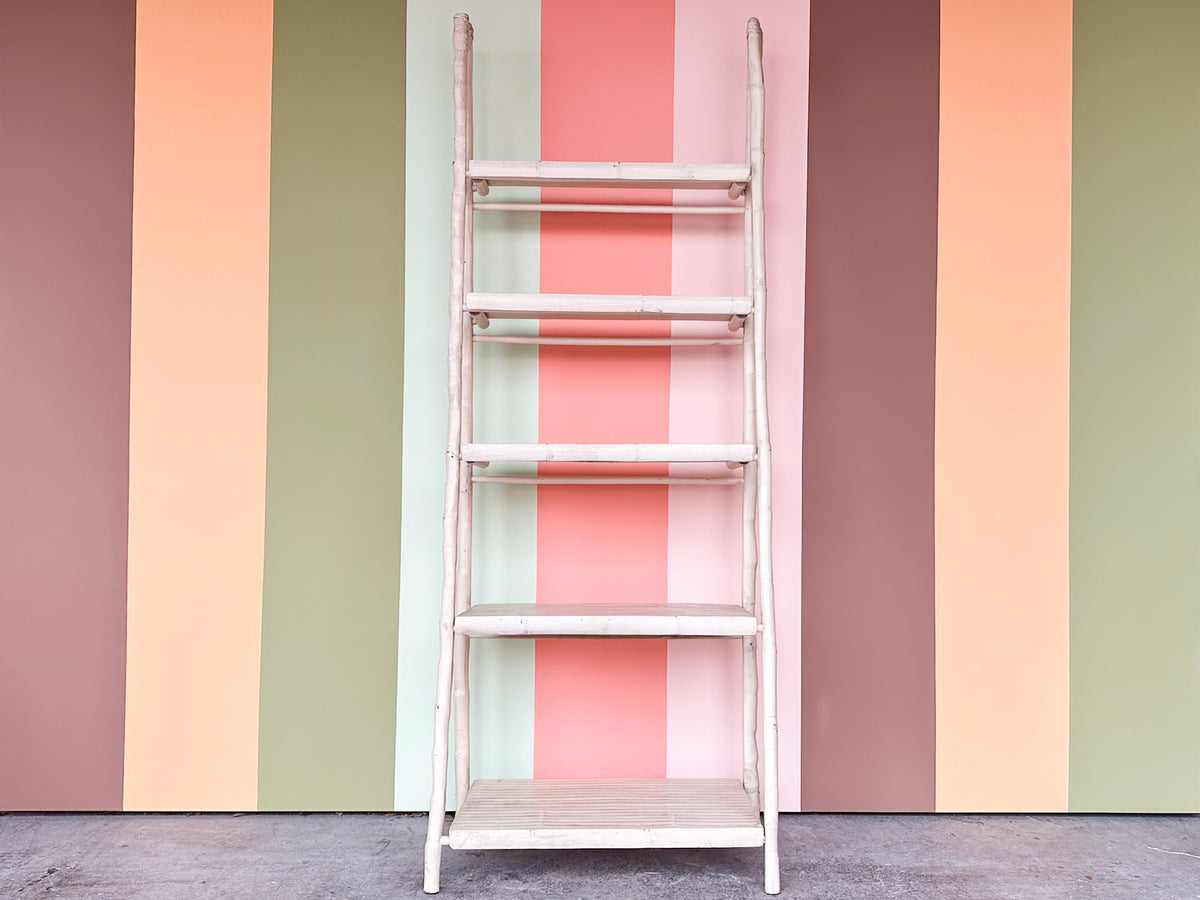 Coastal Rattan Leaning Etagere
