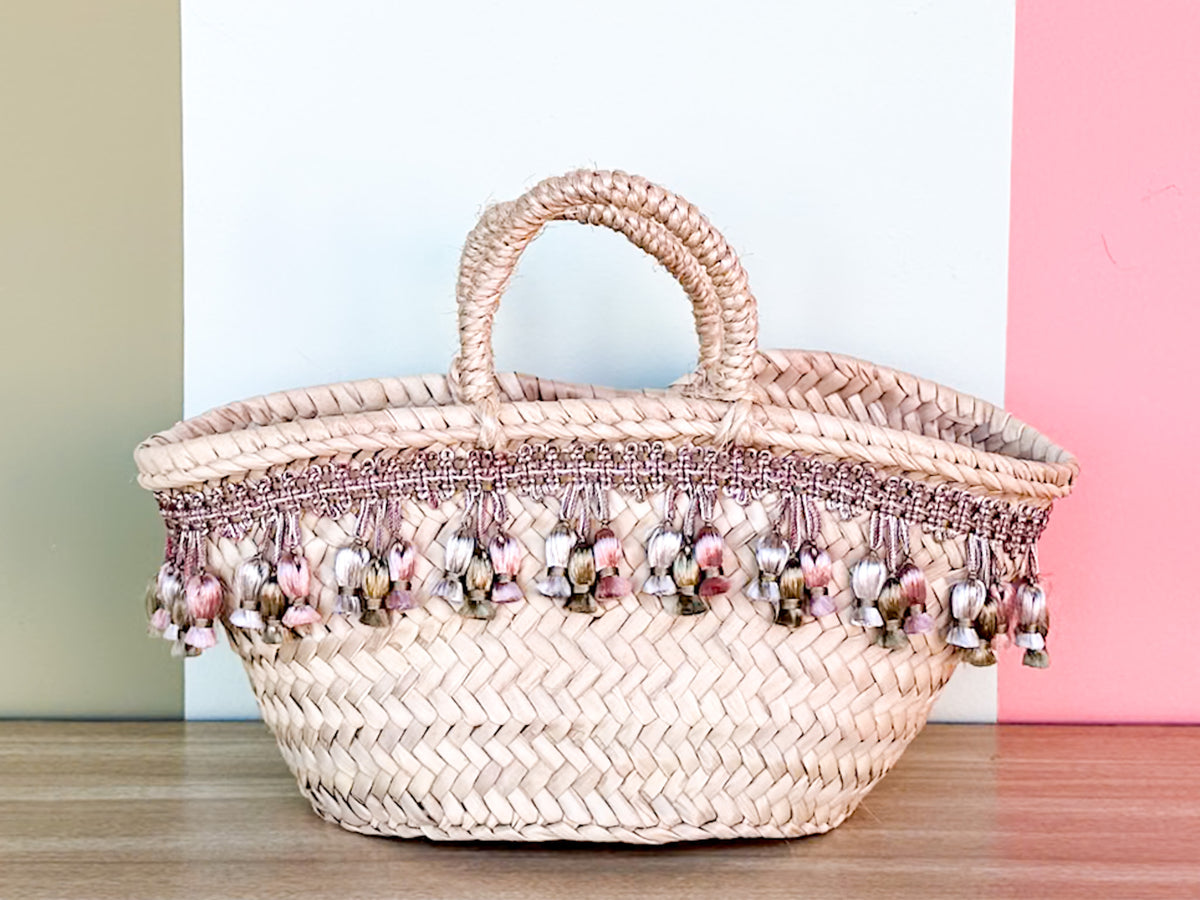 Kips Bay Show House Sarah Bray Bermuda Tote with Vintage Ribbon
