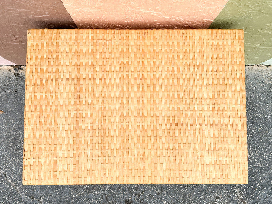 Coastal Rattan Wrapped Nightstand