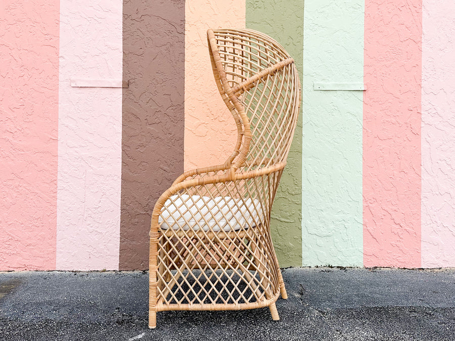 Island Style Hooded Rattan Chair