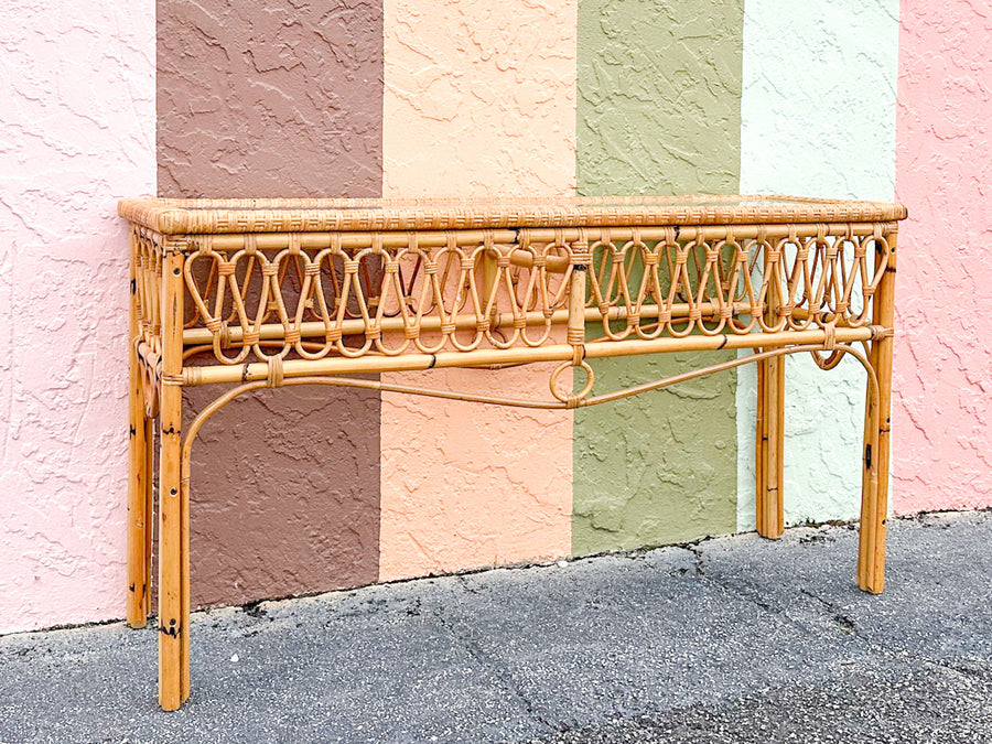 Coastal Rattan Console