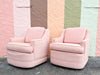 Pair of Pretty Pink Swivel Chairs