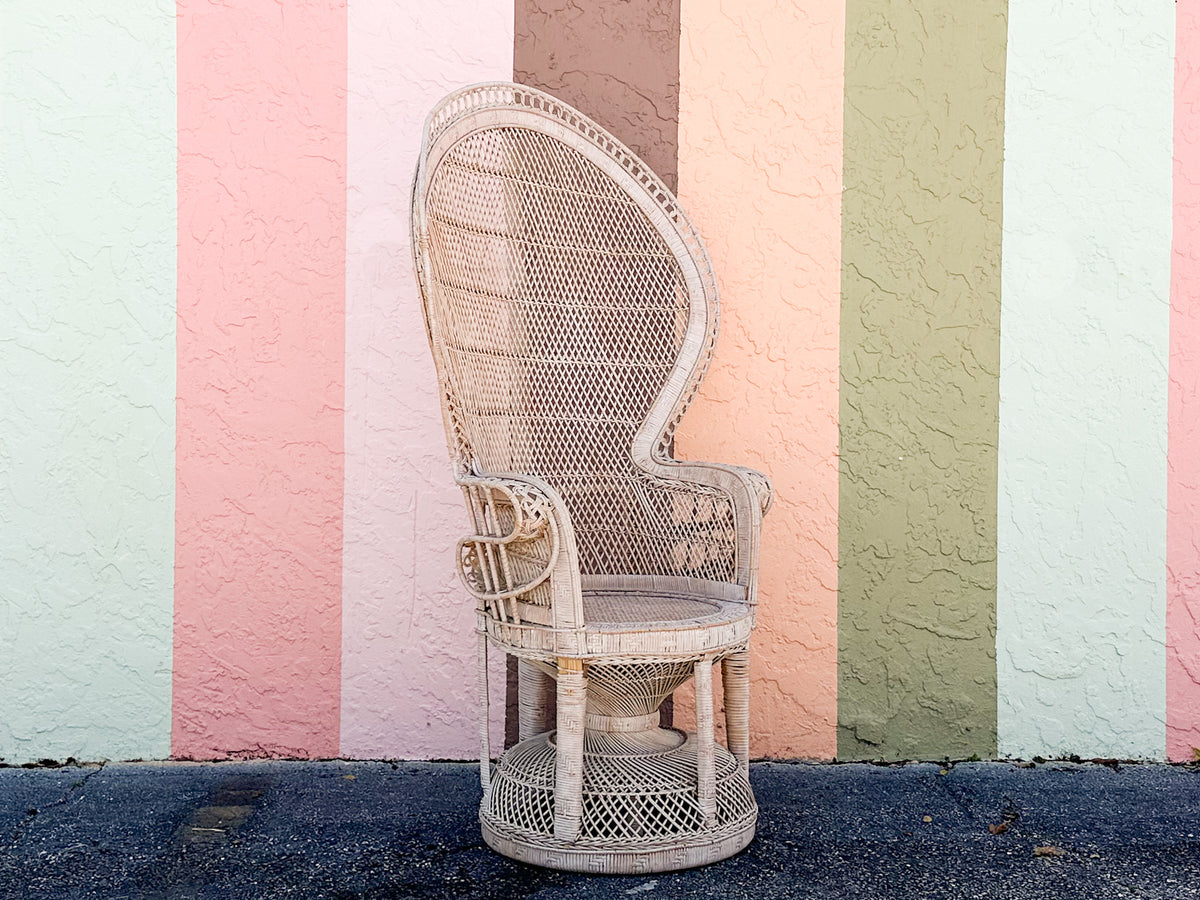 Coastal Chic Rattan Peacock Chair